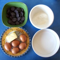 Ingredients for chocolate cake